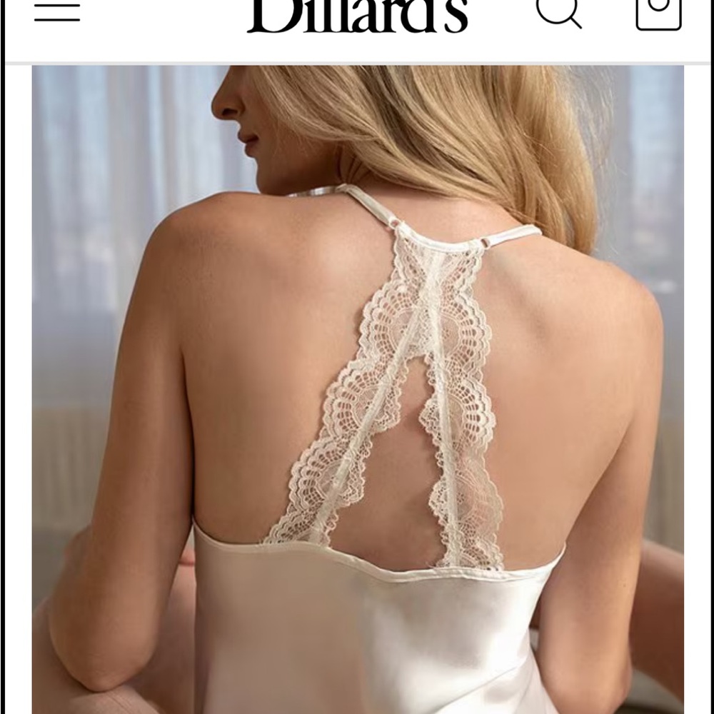 NWT White Sleep Lingerie Set, Satin Fabric, In Bloom by Jonquil, Size Small - Picture 3 of 9